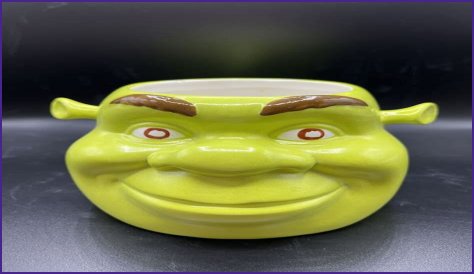 Rare Shrek Coffee Mug 2004 Dreamworks Galerie Large 3D Face Pencil Cup Large for Sale